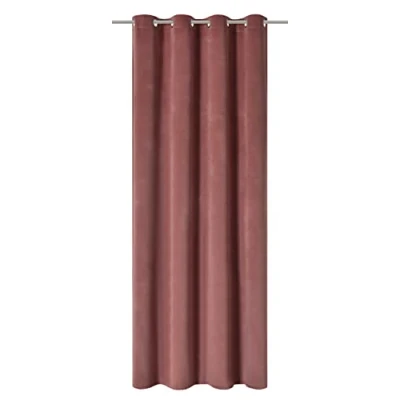 Image of Elbersdrucke Eyelet Curtain Cosy 14 Dusky Pink Opaque 255 x 140 cm 201784 for Living Room Bedroom Kitchen Hallway Children&#039;s