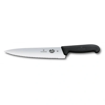 Image of Victorinox Fibrox 22cm Chefs Knife Serrated Edge (5203322)