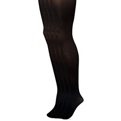 Image of DIM Women&#039;s Opaque Velvet x4 Tights, Black, S M