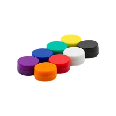 Image of Magnetastico® 8x Strong neodymium magnets with protective coating 8 colours Size 12x6 mm coloured office Perfect mini for fridge, whiteboard &amp; glass magnetic board