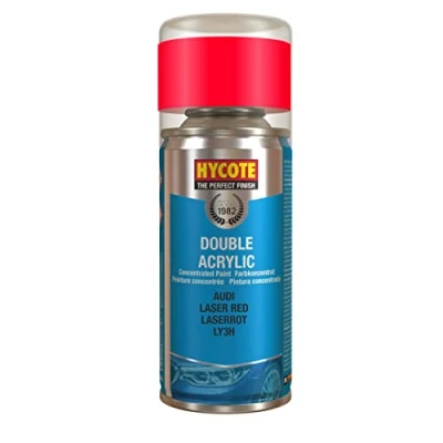 Image of Hycote Double Acrylic Aerosol Car Spray Paint, Audi Laser Red, 150 ml