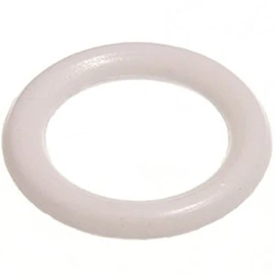 Image of 30x White Plastic Curtain Pole Rings 15mm