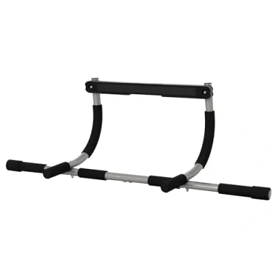 Image of HOMCOM Pull up Bar for Doorway, Home Fitness Door Horizontal Push Indoor Gym Upper Body Workout, Grey