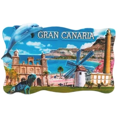 Image of Gran Canaria Island Spain 3D Fridge Magnet Tourist Souvenir Gift Collection Home &amp; Kitchen Decoration Magnetic Sticker Refrigerator