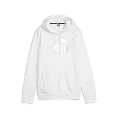 Image of Puma Metallic LOGO Hoodie Hoodie, Women&#039;s, Size: XS, White