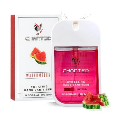 Image of Chanted Mini Hydrating Hand Sanitiser Spray Travel size 30ml (Watermelon)