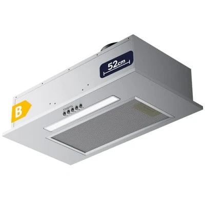 Image of CIARRA Integrated Cooker Hood 52cm CBCS5913D Stainless Steel Built in Extractor LED Light 3 Speeds Undercabinet Fan