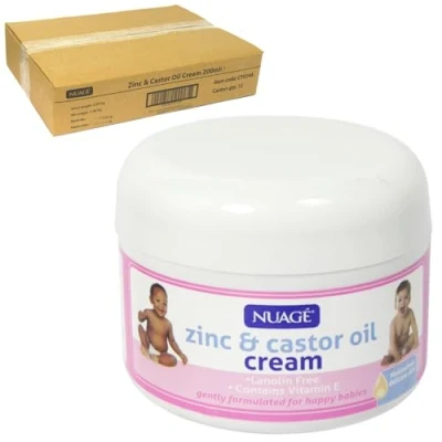 Image of Scotvision® 12 x Cotton Tree Nappy Rash Cream Zinc &amp; Castor Oil 200ml Lanolin Free