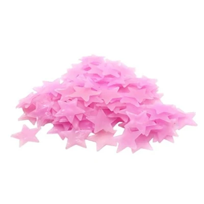 Image of 30PC Kids Bedroom Fluorescent Glow in The Dark Snowflake Wall Stickers Stars Luminous Sticker Color Decoration,Multi,China