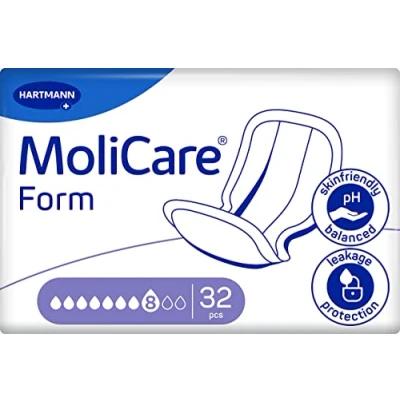 Image of MoliCare Form 8 Tropfen, für schwere Inkontinenz: Hohe Sicherheit, Extra Auslaufschutz und Diskretion Frauen Männer, zu verwenden mit Premium Fixpants, 32 Stück