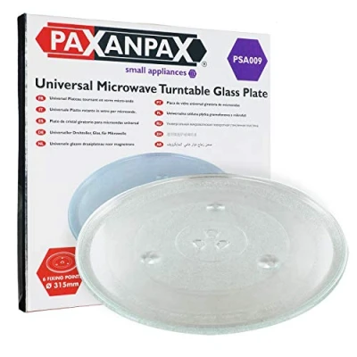 Image of Paxanpax PSA009 Universal Microwave Turntable Glass Plate with 6 Fixers (315mm)