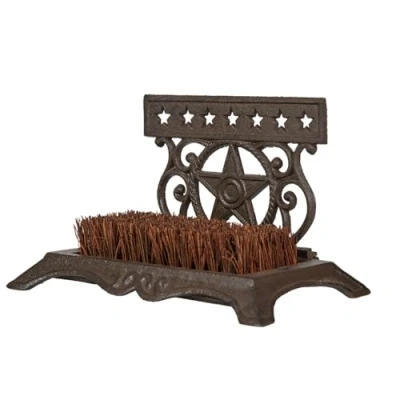 Image of Heavy Duty Cast Iron Doorstep Shoe Brush and Scraper Weighted Doormat (DM95)