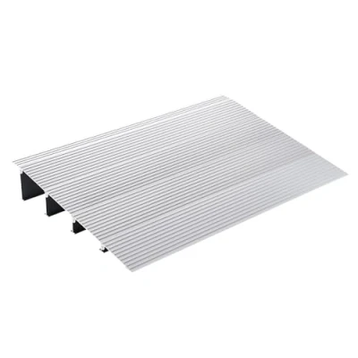 Image of VEVOR Door Threshold Ramp, 4&quot; Rise, 800 lbs Load Capacity, Ramp for Wheelchairs, Aluminum Doorways, Adjustable Modular Scooters, Power Chairs