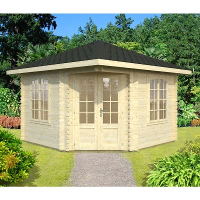 Image of Palmako Melanie 2.8m x Corner Log Cabin Summerhouse (28mm)