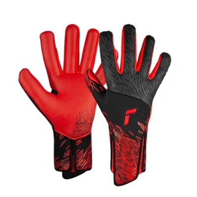 Image of Reusch Venomous Gold X Goalkeeper Gloves Size 8 Black/Red