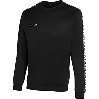 Image of Mitre Kid&#039;s Delta Poly Football Training Top Black/White, 30 32 Inches