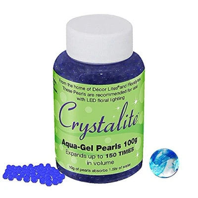 Image of BLUE 100g water aqua crystal soil gel ball beads wedding vase or fish bowls