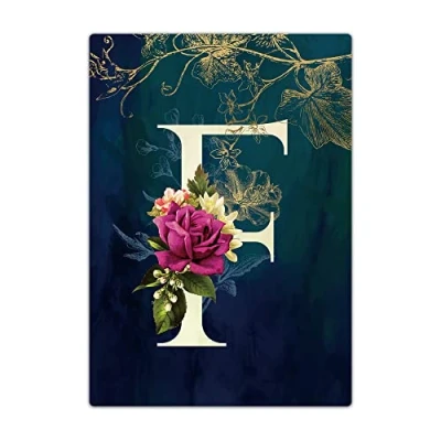 Image of Passport Holder Cover, PU Leather Travel Wallet Case Organiser for Passport, Business Cards, Credit Boarding Passes (Initial Letter F)