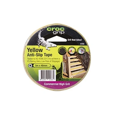 Image of CROC grip Commercial High Grit Yellow Anti Slip Tape 48mm x 5m