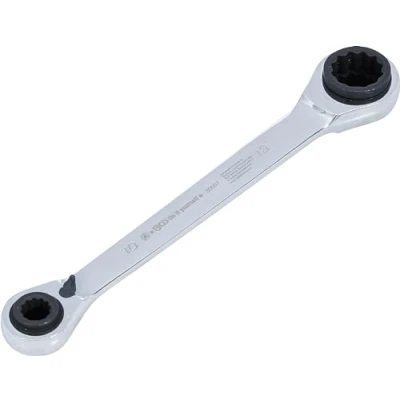 Image of BGS Diy 30007 Double Ended Ratchet Wrench 4 in 1 10 x 13 17 19 mm