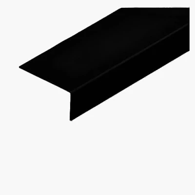 Image of Unequal Black Plastic PVC Corner 90 Degree 1 Meter Trim Wall Guard Edge Protector TMW Profiles (30mm x 20mm 1M)
