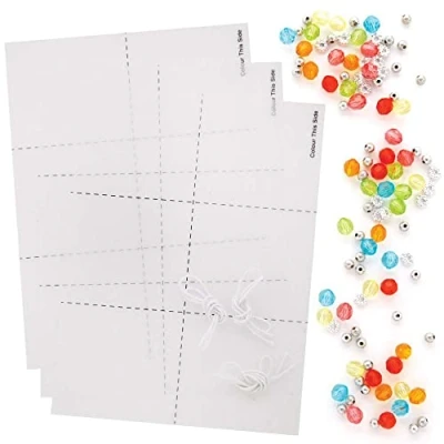 Image of Baker Ross FE531 Design Your Own Shrink Charm Bracelet Kits Pack of 3, Perfect for Kids Jewellery Making, Bead Art Activities or Party Crafting, Assorted
