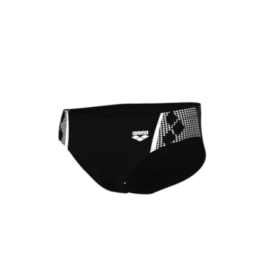 Image of Arena Feel Men&#039;s Graphic Swim Briefs Black White