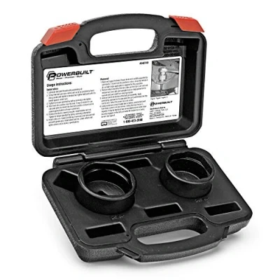 Image of Powerbuilt Specialty Ball Joint Sockets, Remove and Install Joints Chrysler Car Vehicles, 4 Sided Socket Design, Storage Case, 648749