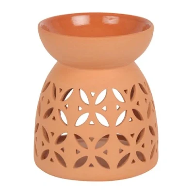 Image of Oil Burner Star Cut Out Terracotta Effect 1pc. 277g
