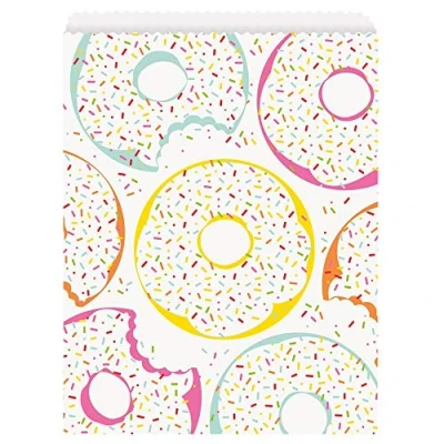 Image of Unique Party 72593 Paper Donut Treat Bags, Pack of 8