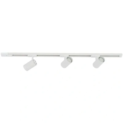 Image of Lindby single circuit track lighting system Linaro, GU10, white, 3 bulb