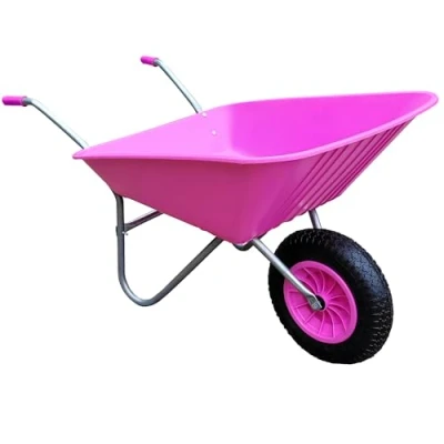 Image of KetoPlastics WHEELBARROW 85 LITRE PLASTIC PAN MADE IN UK PINK
