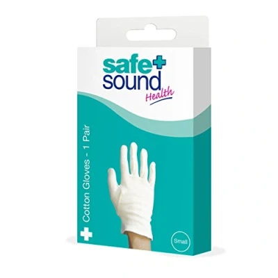 Image of Safe + Sound SA8932 and Small Cotton Gloves,White,S (Pack of 2)