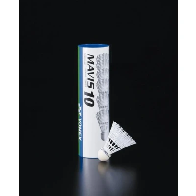 Image of YONEX 12x Mavis 10 White Cork Base Badminton Shuttles (2x Pk6) Medium