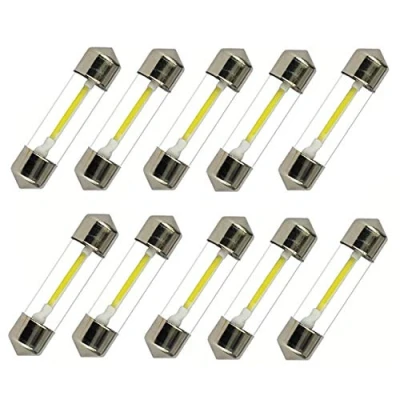 Image of 10pcs Festoon 36mm C5W COB LED White Interior SMD Bulb Car Reading Light Source Dome Lamp 12V 6500K