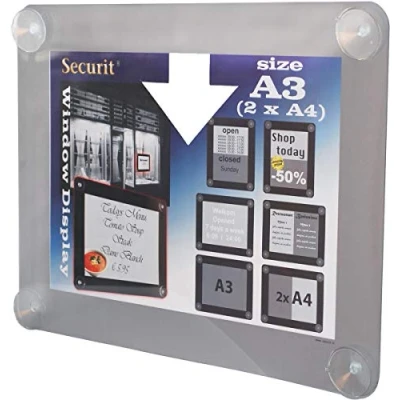 Image of Securit A3 Window Display Frame Grey