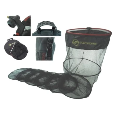 Image of 3mtr 10ft Keep Net With Bank Stick &amp; Carry Bag. Hunter Pro Stink Bag