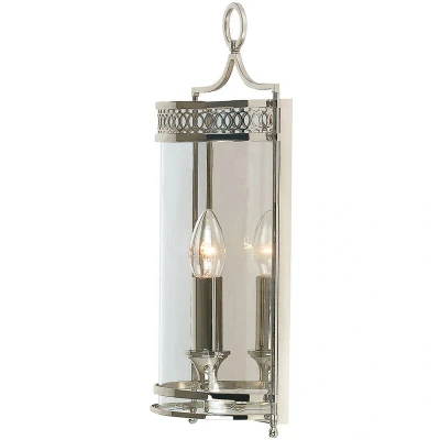 Image of Guildhall 1 Light Indoor Candle Wall Polished Nickel, E14