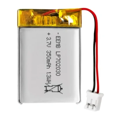 Image of EEMB Lithium Polymer Battery 3.7V 350mAh 702030 Lipo Rechargeable Pack with wire JST connector confirm device &amp; polarity before purchase