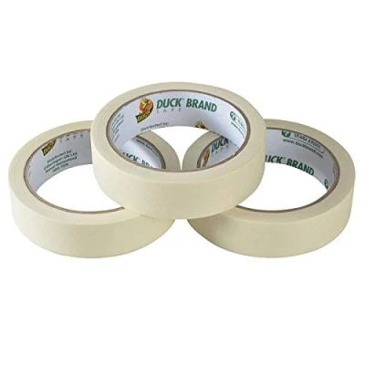 Image of Duck Tape All Purpose Masking 25mm x 25m Triple Pack, indoor painting and decorating for multi surfaces prevent paint bleed
