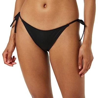 Image of Calvin Klein Women Self Tie Bikini Bottoms Sport, Black (Pvh Black), L