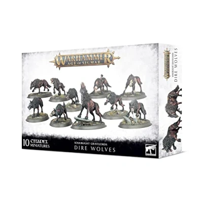 Image of Warhammer Age of Sigmar Soulblight Gravelords Dire Wolves 91 45