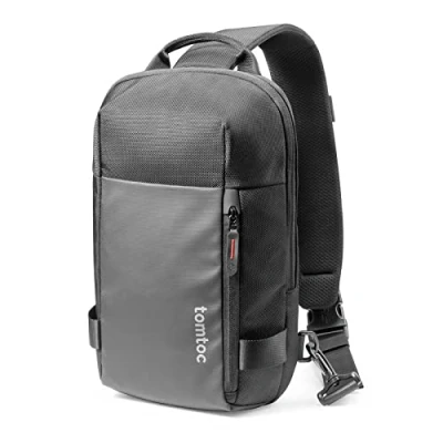 Image of tomtoc Compact EDC Sling Bag for 11 inch iPad Pro M4 2024, Minimalist Chest Shoulder Crossbody 11&quot; Air M2 Nintendo Switch OLED, Slim Lightweight Daypack Daily Use XS Size