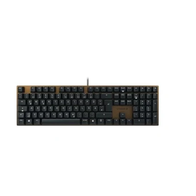 Image of CHERRY KC 200 MX, Mechanical Office Keyboard with Anodised Metal Plate, German Layout (QWERTZ), Wired, MX2A SILENT RED Switches, Bronze/Black