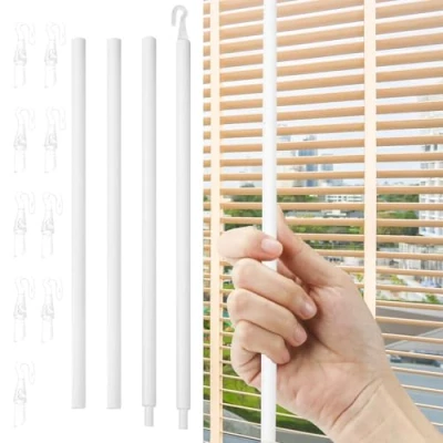Image of Blind Wand Replacement with Hook, Window Tilt Hook and Grip, Opener Horizontal Blinds Vertical for Windows (117)