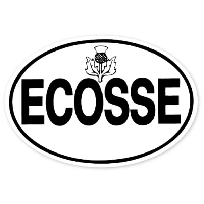 Image of Scotland Scottish Decal Car Sticker Saltire Thistle (Ecosse Oval)
