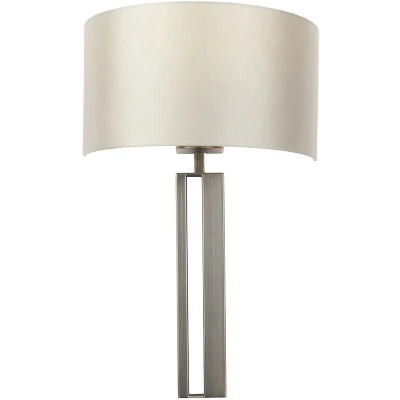 Image of Macerata Wall Lamp Brushed Bronze Plate &amp; Mink Satin Fabric