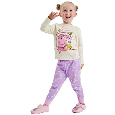 Image of Pyjamas Cream Lilac Character Nightwear (Peppa Pig Lilac, 4 5 Years)