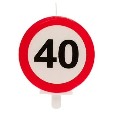 Image of Dekora Birthday Candles for Cakes with Forbidden Sign Number 40