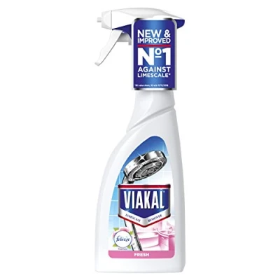 Image of Viakal Limescale Remover Spray, Bathroom Cleaner Fresh, 5 Litre (500 ml x 10), Toilet